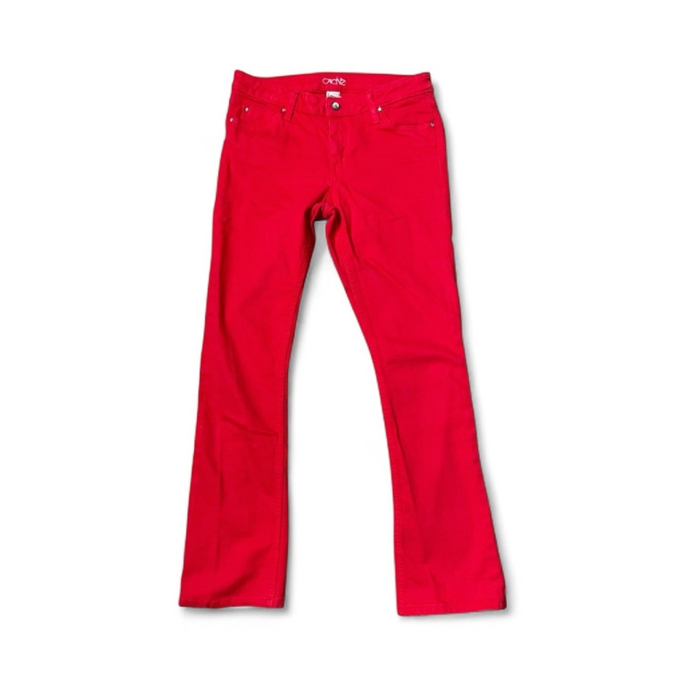 Cache’ baby bootcut rhinestone button jeans